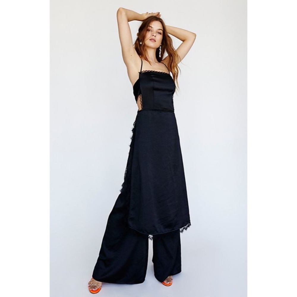 FREE PEOPLE Black Lace Matching Two Piece Set $168
